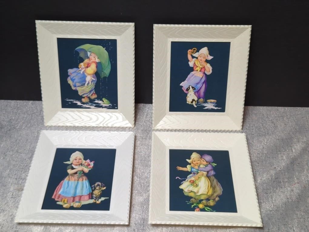 Mid Century Cute Lithograph Pictures of Dutch