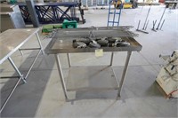 stainless steel table w/lip & edges