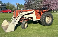 Allis Chalmers 185 with GB 800 loader- chains incl