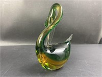 5.5" Art Glass Swan