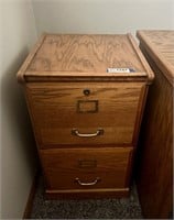 Wooden 2 drawer file cabinet