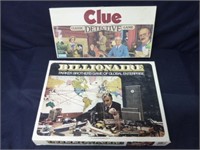 BILLONAIRE AND CLUE BOARD GAMES