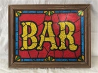 Framed Bar Sign