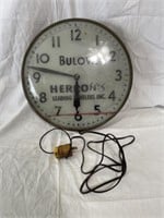 Vintage Bulova Advertising Wall Clock