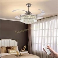 36 Crystal Ceiling Fan Chandelier with LED
