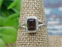 STERLING SILVER RING SIZE 6 ROCK STONE LAPIDARY SP