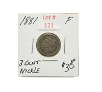 1881 Nickel Three Cent Piece