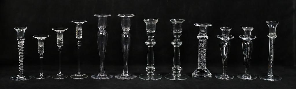 12 Crystal Candlesticks Steuben, St. Louis