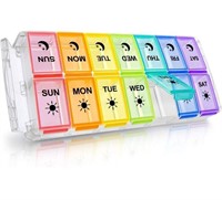 Weekly Pill Organizer 2 Times a Day Large 7