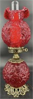 Gorgeous Fenton Ruby Poppy GWTW Lamp
