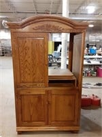 Solid Wood Entertainment Center 46"x24" and 80"