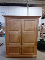 Wooden Entertainment Center 50"x28" and 60" tall