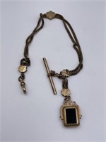 Antique Gold-filled Watch Chain and Fob
