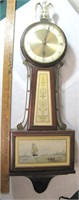 Vintage Banjo Style Clock w/Key 10 x 31