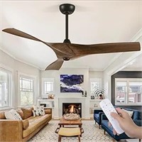 Dwvo 52" Ceiling Fan With Remote, 3 Blade Ceiling