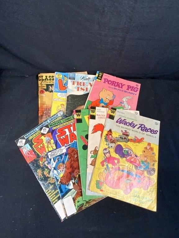 9 Vintage comic Books - 2 Walt Disney