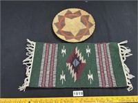 Wool Indian Mat, Starburst Wedding Basket