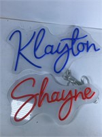 New “Shayne & Klayton” Light Up Names