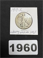 1919S Walking Liberty Half Dollar