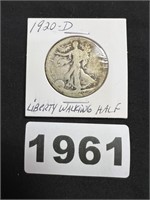 1920D Walking Liberty Half Dollar