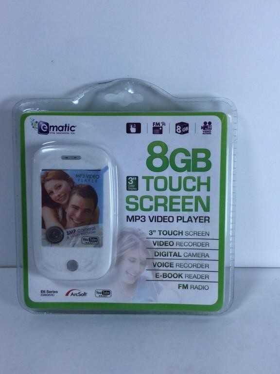 New Ematic 8 GB 3” Touch Screen MP3 Video Player