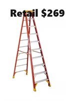 Werner 10 ft. Fiberglass Step Ladder+Yellow Top
