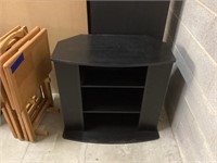Black TV Stand with Shelves