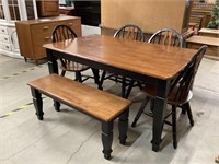 Dining Table Set with Chairs and Benches