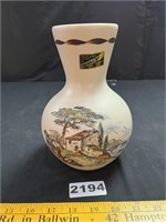 Signed Vintage Hand Painted Ceramic Vase