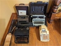 Typewriters, Vivtor Calculator, Briefcase