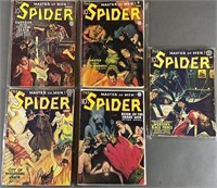 5pc The Spider Pulp Magazines