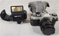 Canon AE-1 Camera & 188A Speedlite