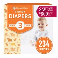 Member's Mark Premium Baby Diapers, Size 3