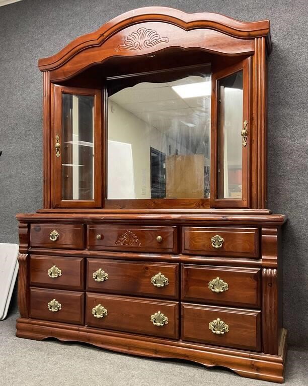 Nine Drawer Dresser with Mirror