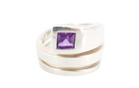 Gucci Amethyst Coil Ring