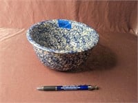 Marshall Pottery Blue Splatter Bowl - 7.25"D