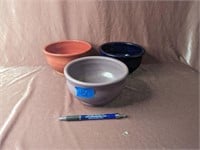 (3) Riverside Pottery Bowls - 6"D