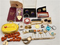 Assorted World Airlines Jewelry Etc