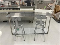 HEAVY DUTY ALL STAINLESS STEEL WORK TABLE