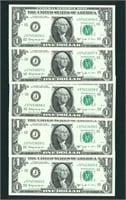 (5 CONSEC) $1 1963 ( JOSEPH BAR ) Federal RN