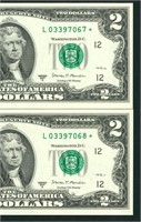 (2 CONSEC - STAR) $2 2017 (CU) Federal Reserve