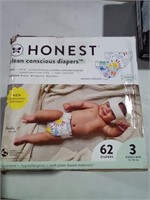 Honest Clean Conscious Diapers 62 Ct Size 3