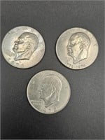 3 - Eisenhower Dollars mixed dates