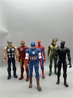 Action Figures: Captain American, Thor, Iron Man,