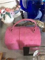 Pink traveling jewelry box