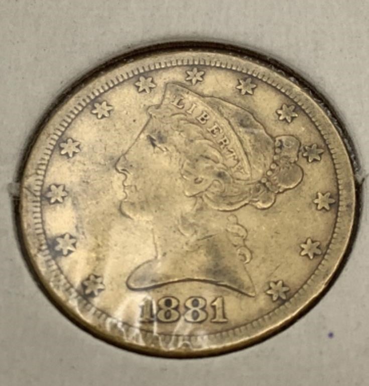 GOLD 1881 Half Eagle