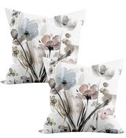 ($29) Cushion Covers Set of 2 Flowers Pillow