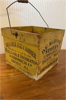 Great Antique 1897 Adv egg crate wood box