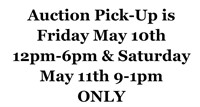 Pick-Up Information-IMPORTANT! 2 DAYS ONLY!!!