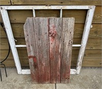 Window frame and barn wood ( NO SHIPPING)